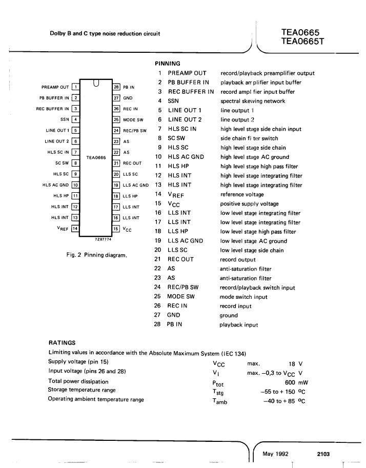 TEA0665T,TEA0665T pdf中文资料,TEA0665T引脚图,TEA0665T电路-Datasheet-电子工程世界
