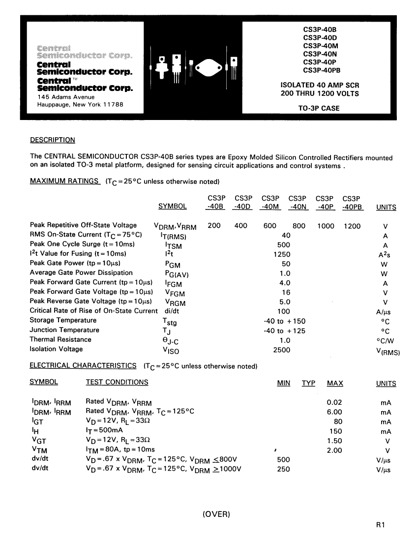 Cs3p CS3P-40NTIN/LEAD,CS3P-40NTIN/LEAD pdf中文资料,CS3P-40NTIN/LEAD引脚图,CS3P ...